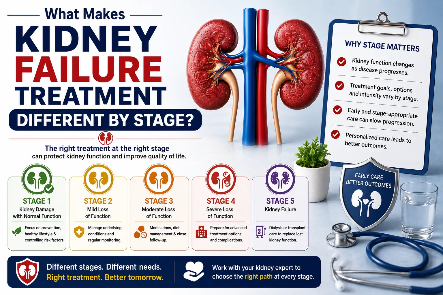 What Makes Kidney Failure Treatment Different by Stage? What Makes Kidney Failure Treatment Different by Stage?